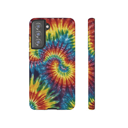 Vibrant Tie - Dye Swirl Samsung Galaxy Case – Retro Rainbow Design - BOGO Cases