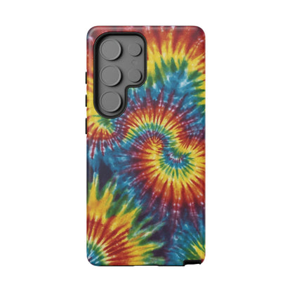 Vibrant Tie - Dye Swirl Samsung Galaxy Case – Retro Rainbow Design - BOGO Cases