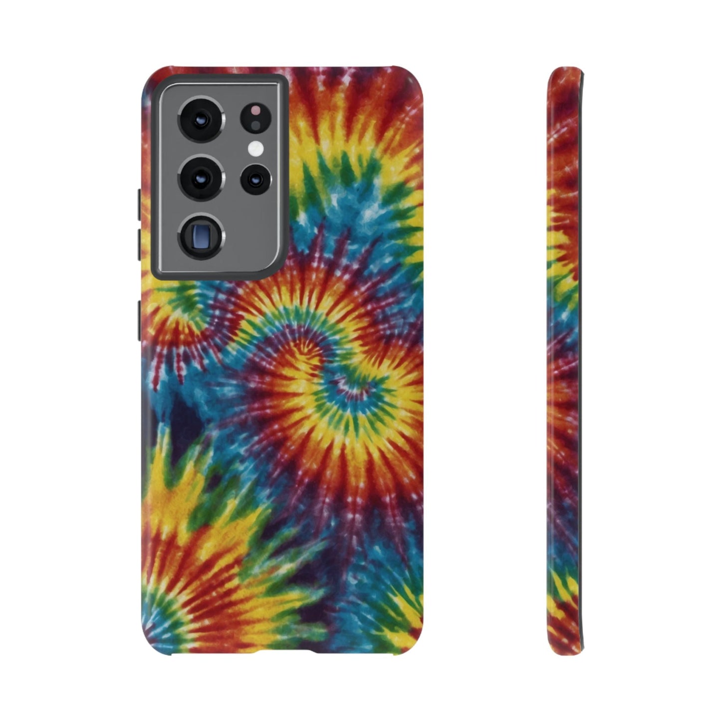 Vibrant Tie - Dye Swirl Samsung Galaxy Case – Retro Rainbow Design - BOGO Cases