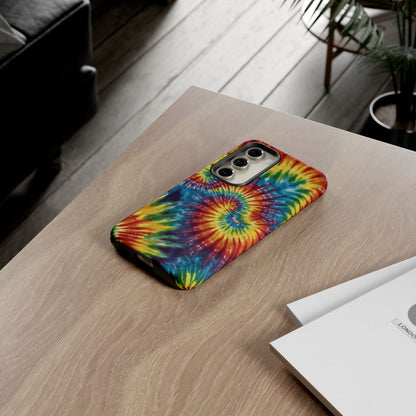 Vibrant Tie - Dye Swirl Samsung Galaxy Case – Retro Rainbow Design - BOGO Cases