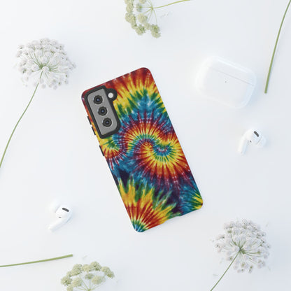 Vibrant Tie - Dye Swirl Samsung Galaxy Case – Retro Rainbow Design - BOGO Cases