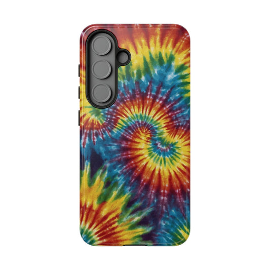 Vibrant Tie - Dye Swirl Samsung Galaxy Case – Retro Rainbow Design - BOGO Cases
