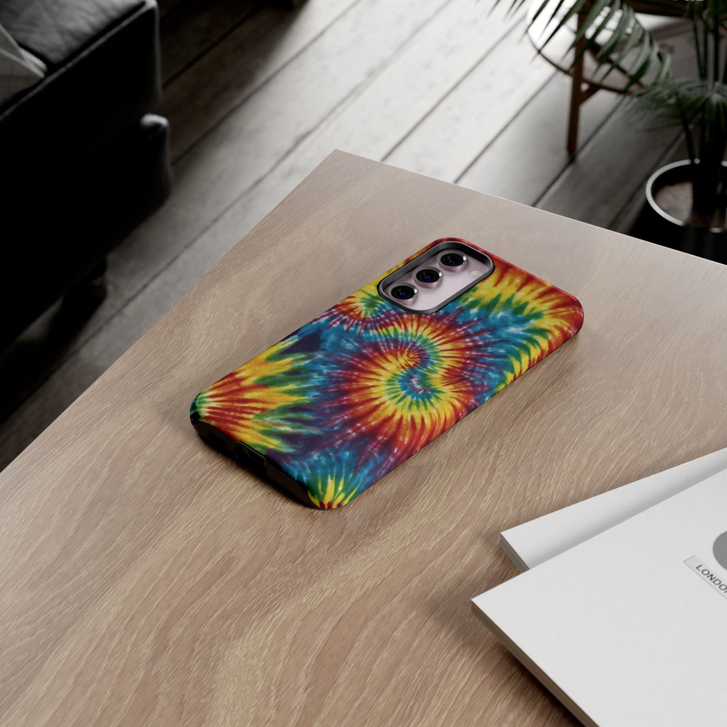 Vibrant Tie - Dye Swirl Samsung Galaxy Case – Retro Rainbow Design - BOGO Cases