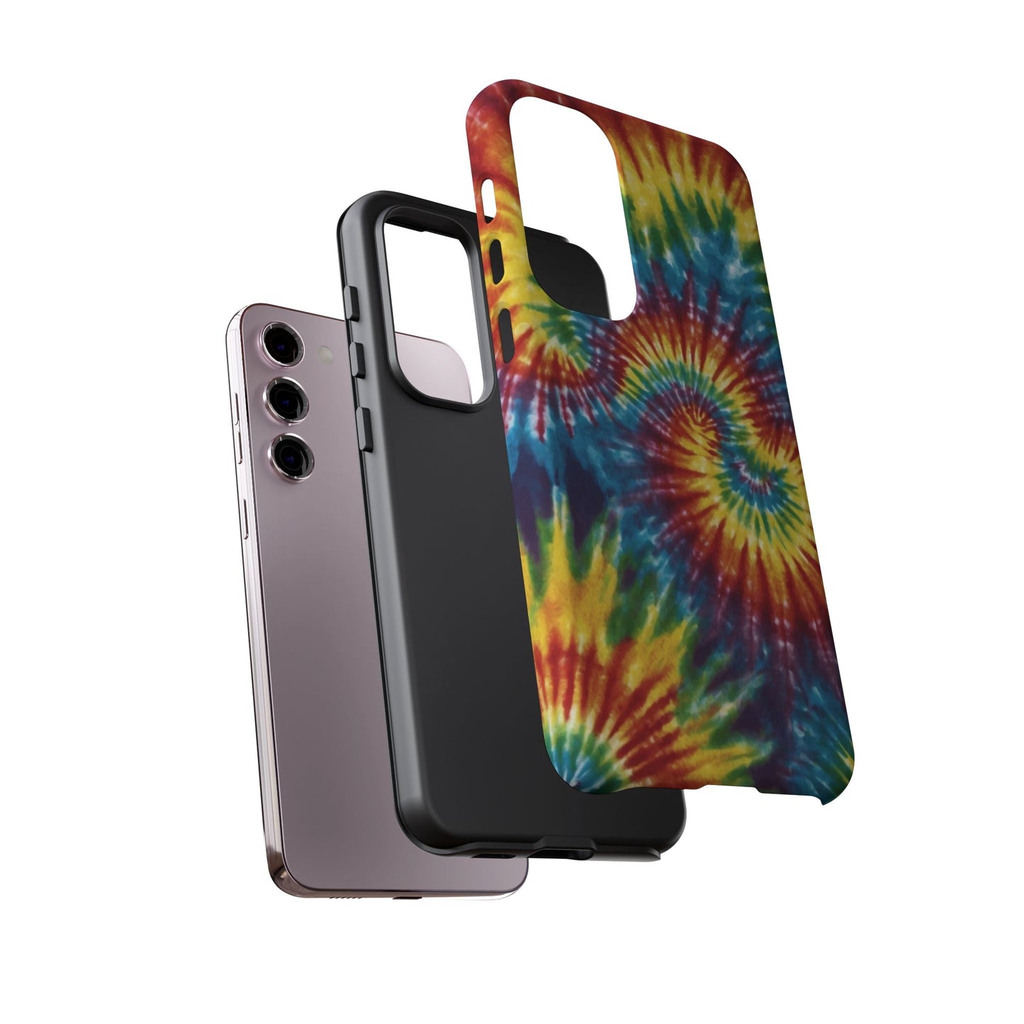 Vibrant Tie - Dye Swirl Samsung Galaxy Case – Retro Rainbow Design - BOGO Cases