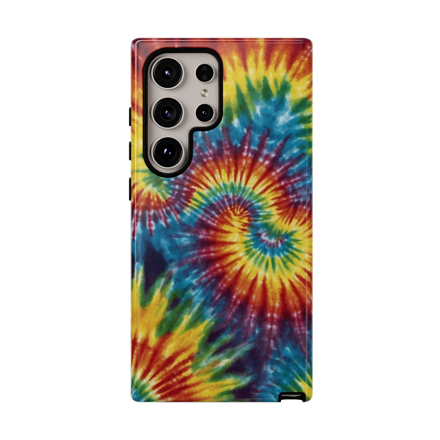 Vibrant Tie - Dye Swirl Samsung Galaxy Case – Retro Rainbow Design - BOGO Cases