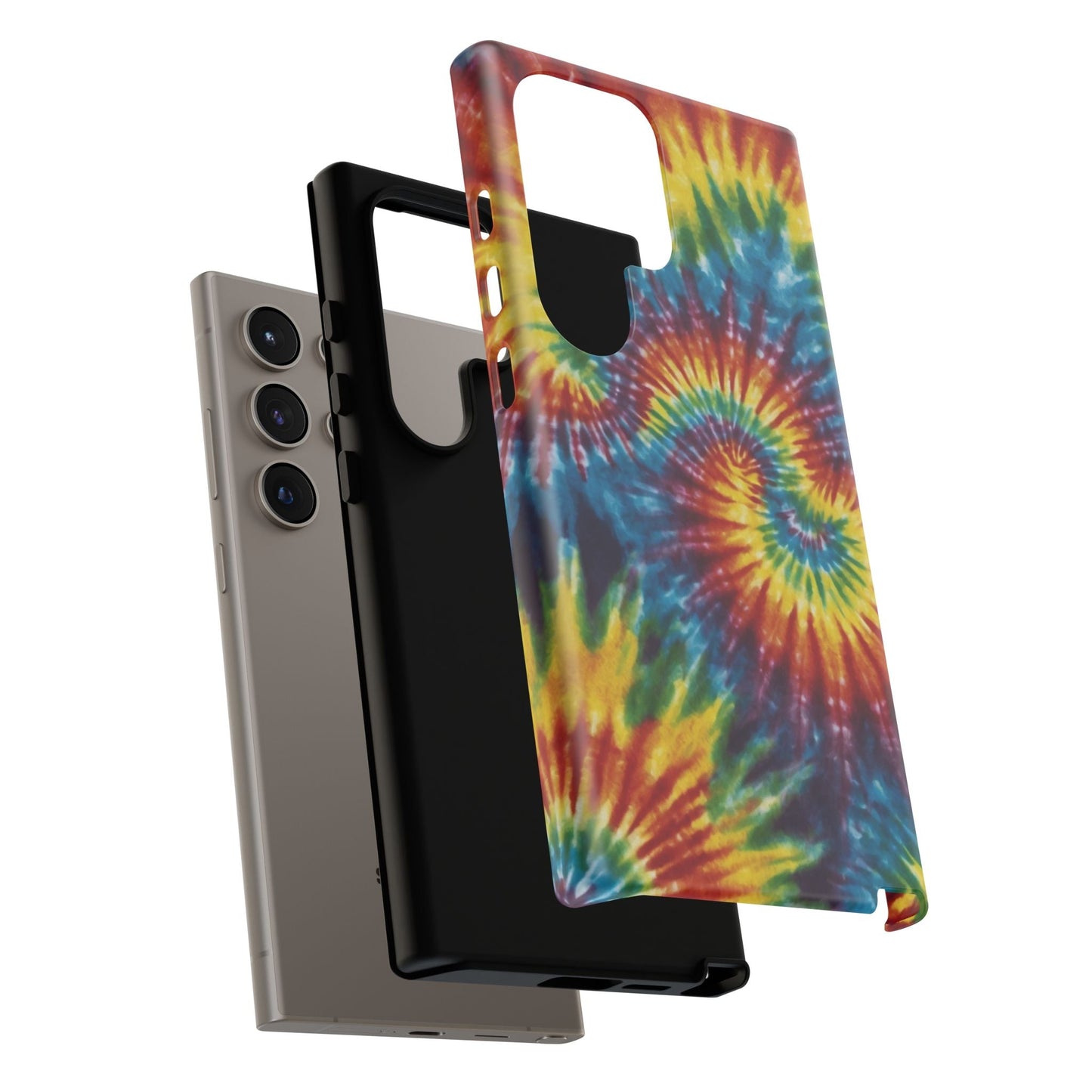 Vibrant Tie - Dye Swirl Samsung Galaxy Case – Retro Rainbow Design - BOGO Cases