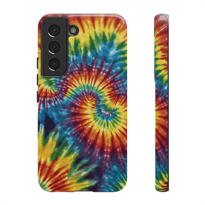 Vibrant Tie - Dye Swirl Samsung Galaxy Case – Retro Rainbow Design - BOGO Cases