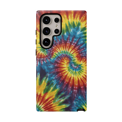Vibrant Tie - Dye Swirl Samsung Galaxy Case – Retro Rainbow Design - BOGO Cases