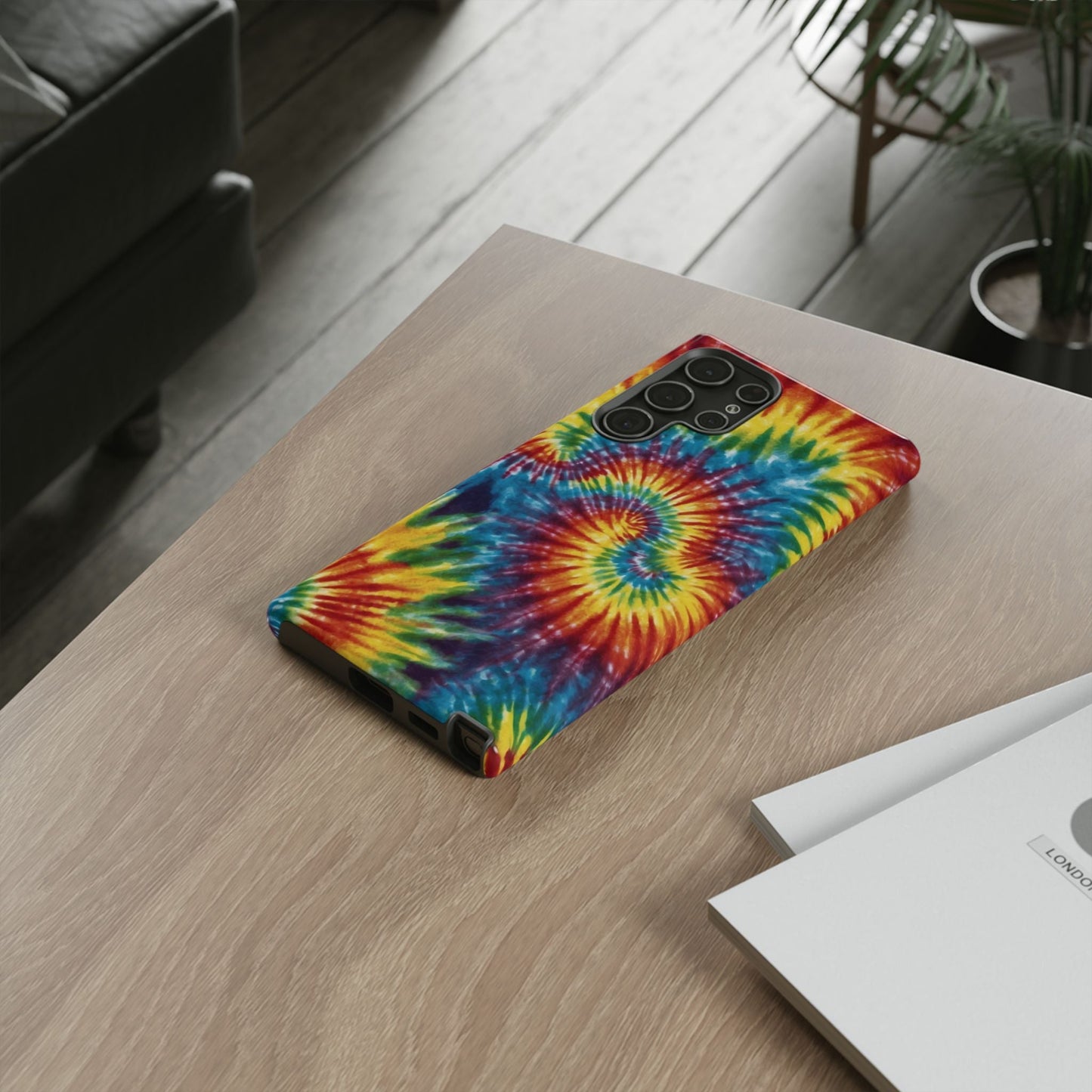 Vibrant Tie - Dye Swirl Samsung Galaxy Case – Retro Rainbow Design - BOGO Cases