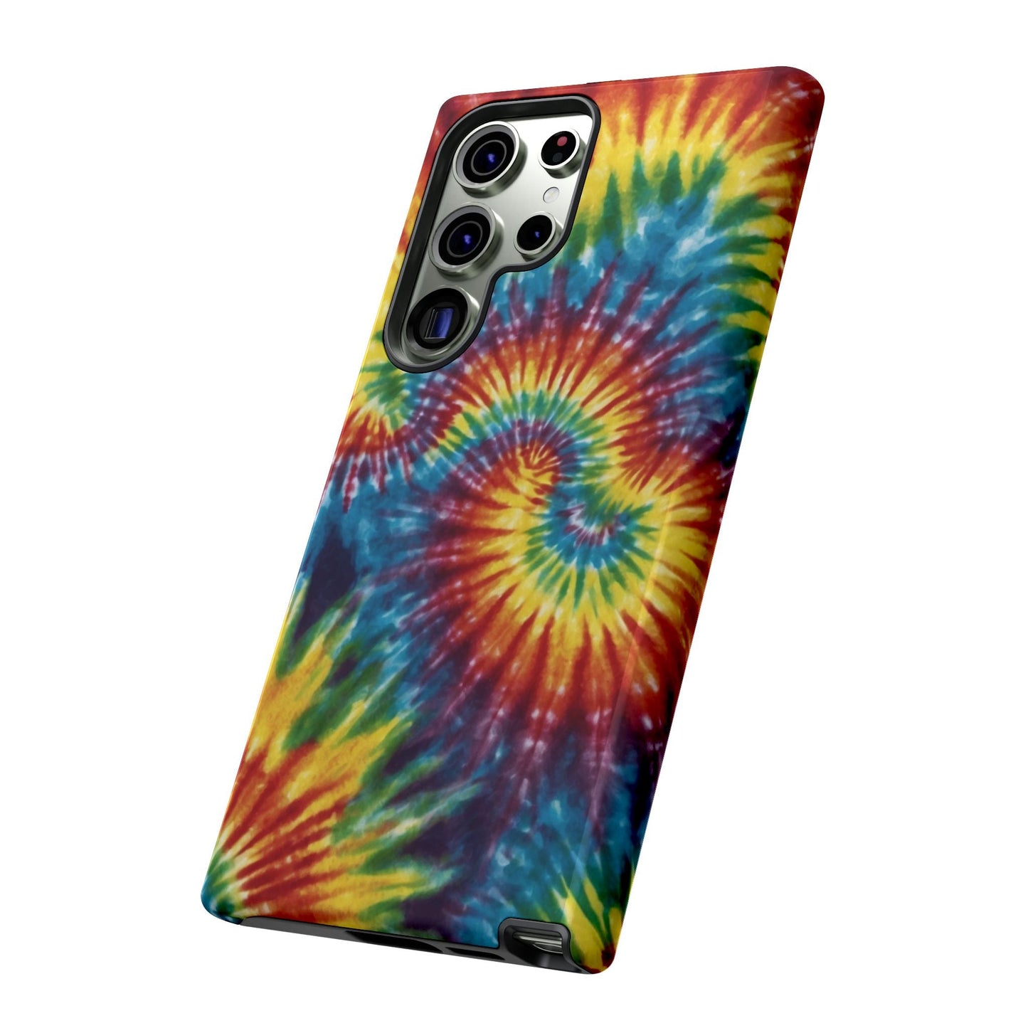 Vibrant Tie - Dye Swirl Samsung Galaxy Case – Retro Rainbow Design - BOGO Cases