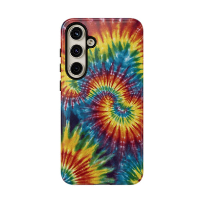 Vibrant Tie - Dye Swirl Samsung Galaxy Case – Retro Rainbow Design - BOGO Cases