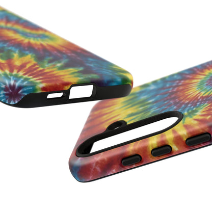 Vibrant Tie - Dye Swirl Samsung Galaxy Case – Retro Rainbow Design - BOGO Cases
