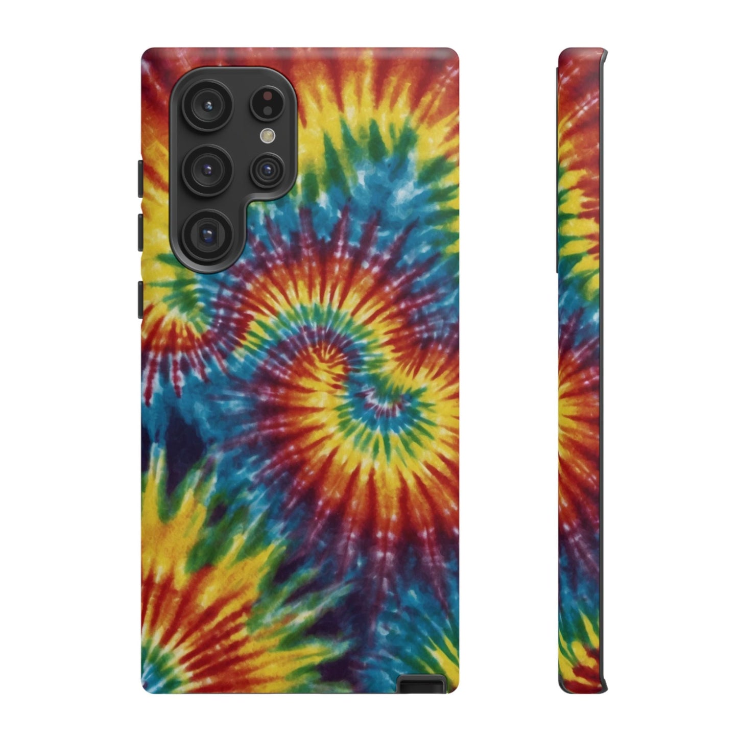 Vibrant Tie - Dye Swirl Samsung Galaxy Case – Retro Rainbow Design - BOGO Cases