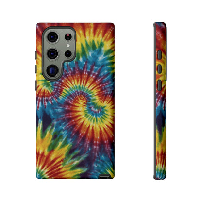 Vibrant Tie - Dye Swirl Samsung Galaxy Case – Retro Rainbow Design - BOGO Cases