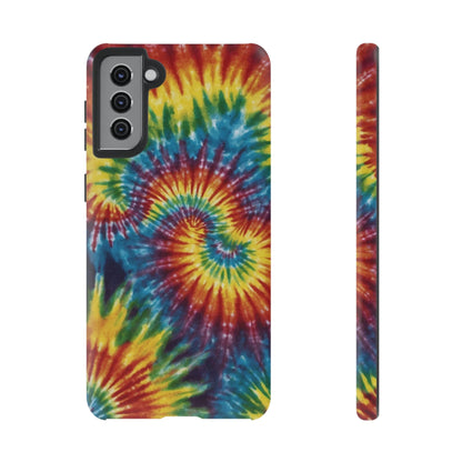 Vibrant Tie - Dye Swirl Samsung Galaxy Case – Retro Rainbow Design - BOGO Cases