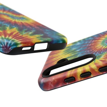 Vibrant Tie - Dye Swirl Samsung Galaxy Case – Retro Rainbow Design - BOGO Cases