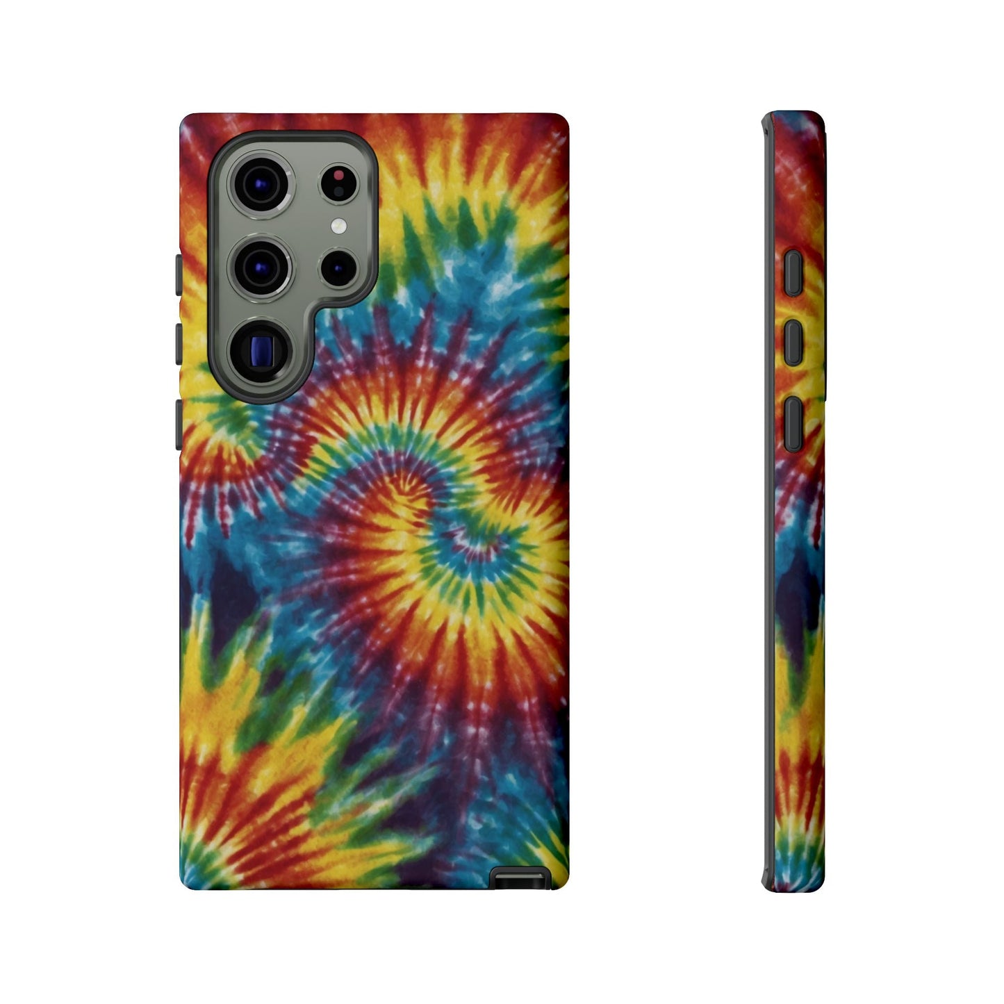 Vibrant Tie - Dye Swirl Samsung Galaxy Case – Retro Rainbow Design - BOGO Cases