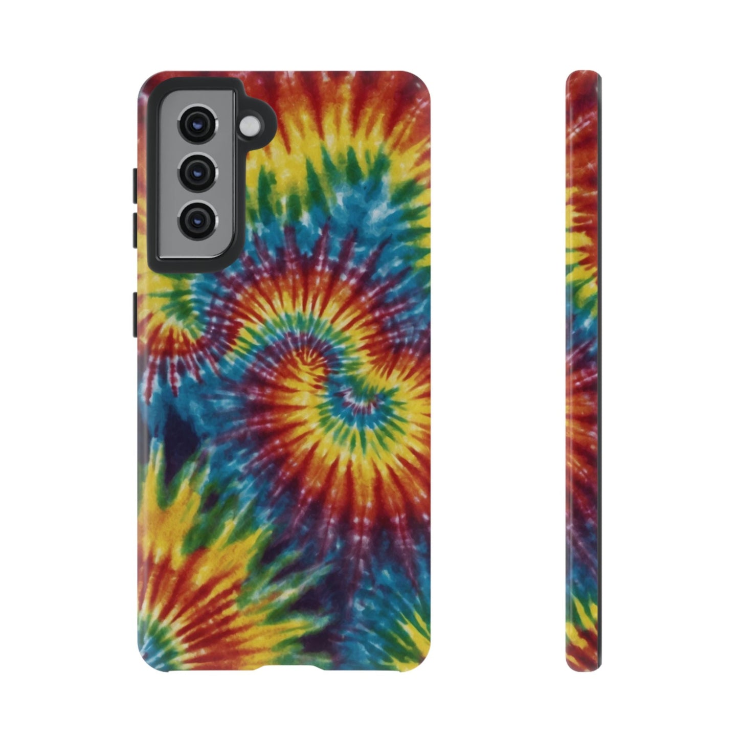 Vibrant Tie - Dye Swirl Samsung Galaxy Case – Retro Rainbow Design - BOGO Cases