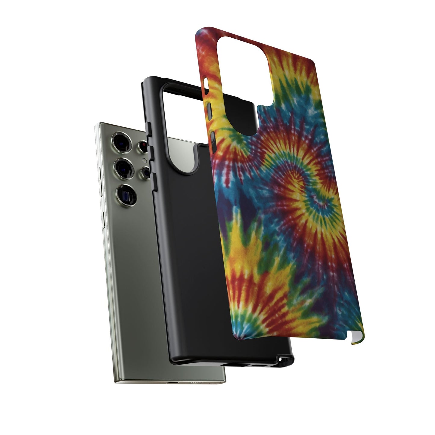 Vibrant Tie - Dye Swirl Samsung Galaxy Case – Retro Rainbow Design - BOGO Cases