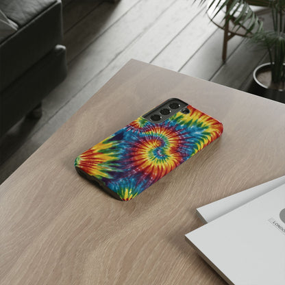 Vibrant Tie - Dye Swirl Samsung Galaxy Case – Retro Rainbow Design - BOGO Cases