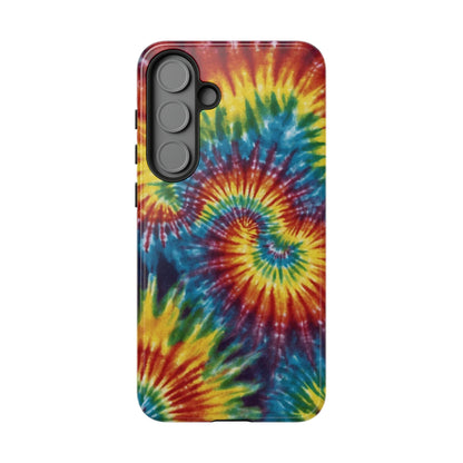 Vibrant Tie - Dye Swirl Samsung Galaxy Case – Retro Rainbow Design - BOGO Cases