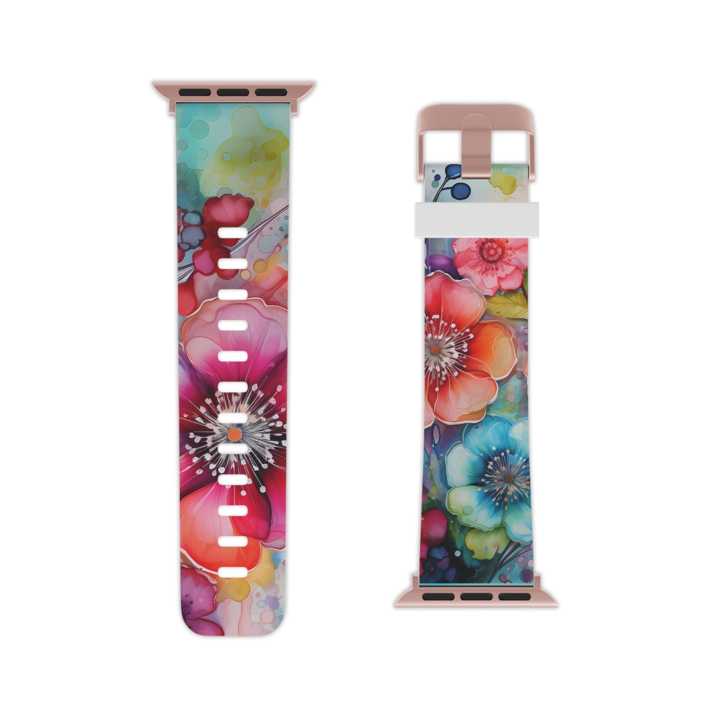 Vibrant Watercolor Floral Garden Apple Watch Band - BOGO Cases