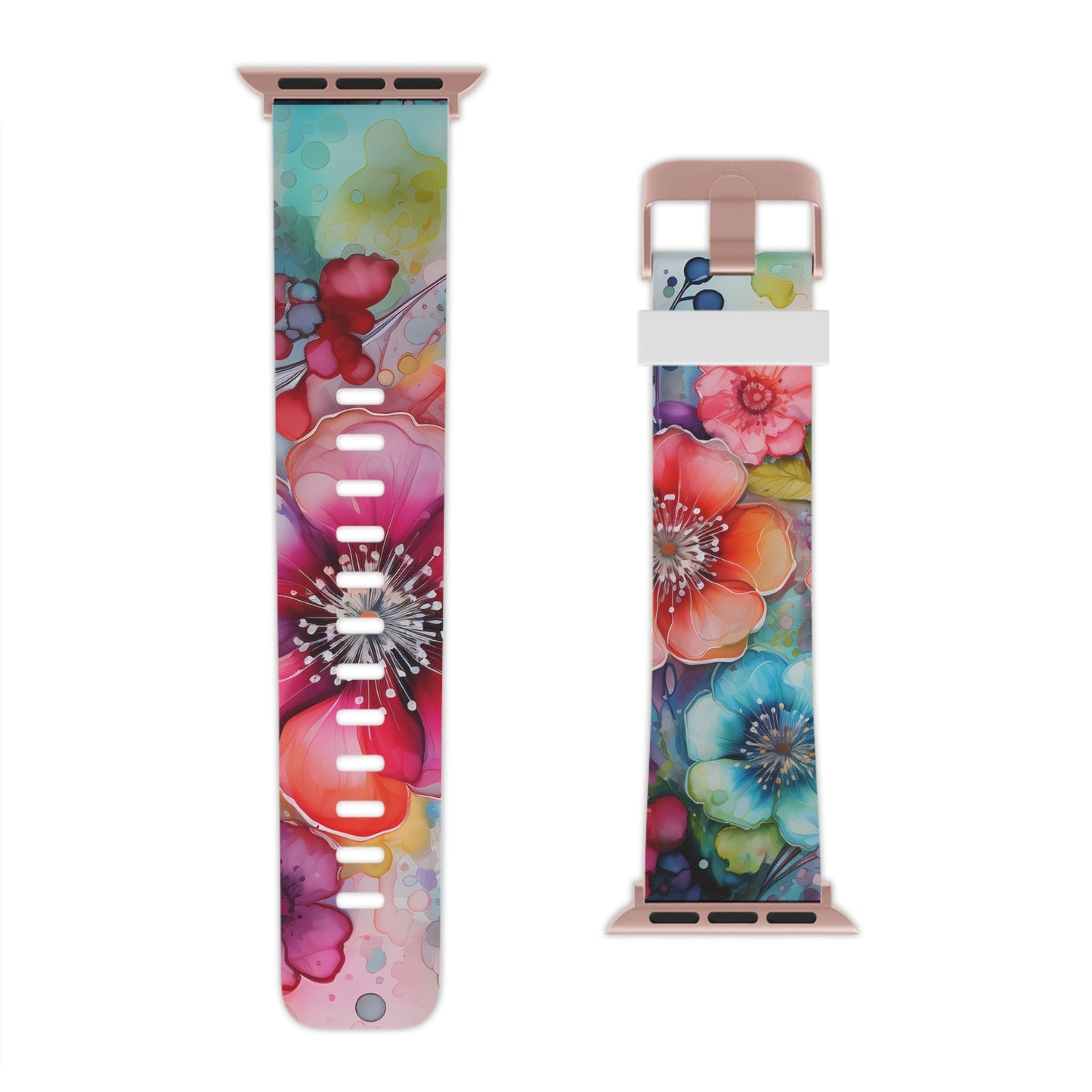 Vibrant Watercolor Floral Garden Apple Watch Band - BOGO Cases