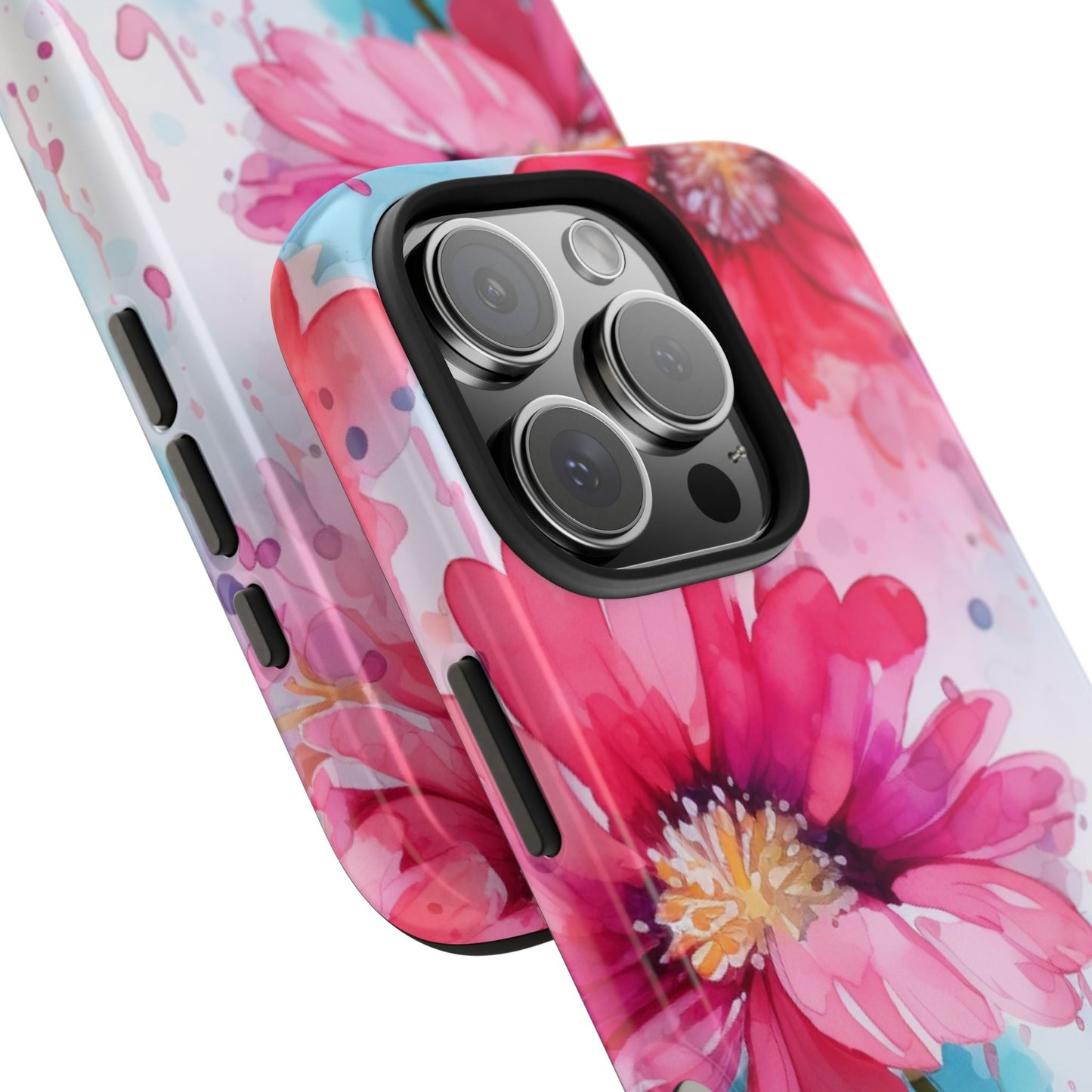 Vibrant Watercolor Red & Pink Floral - iPhone Case - BOGO Cases