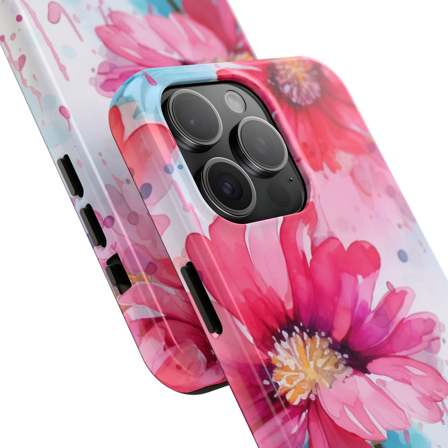 Vibrant Watercolor Red & Pink Floral - iPhone Case - BOGO Cases