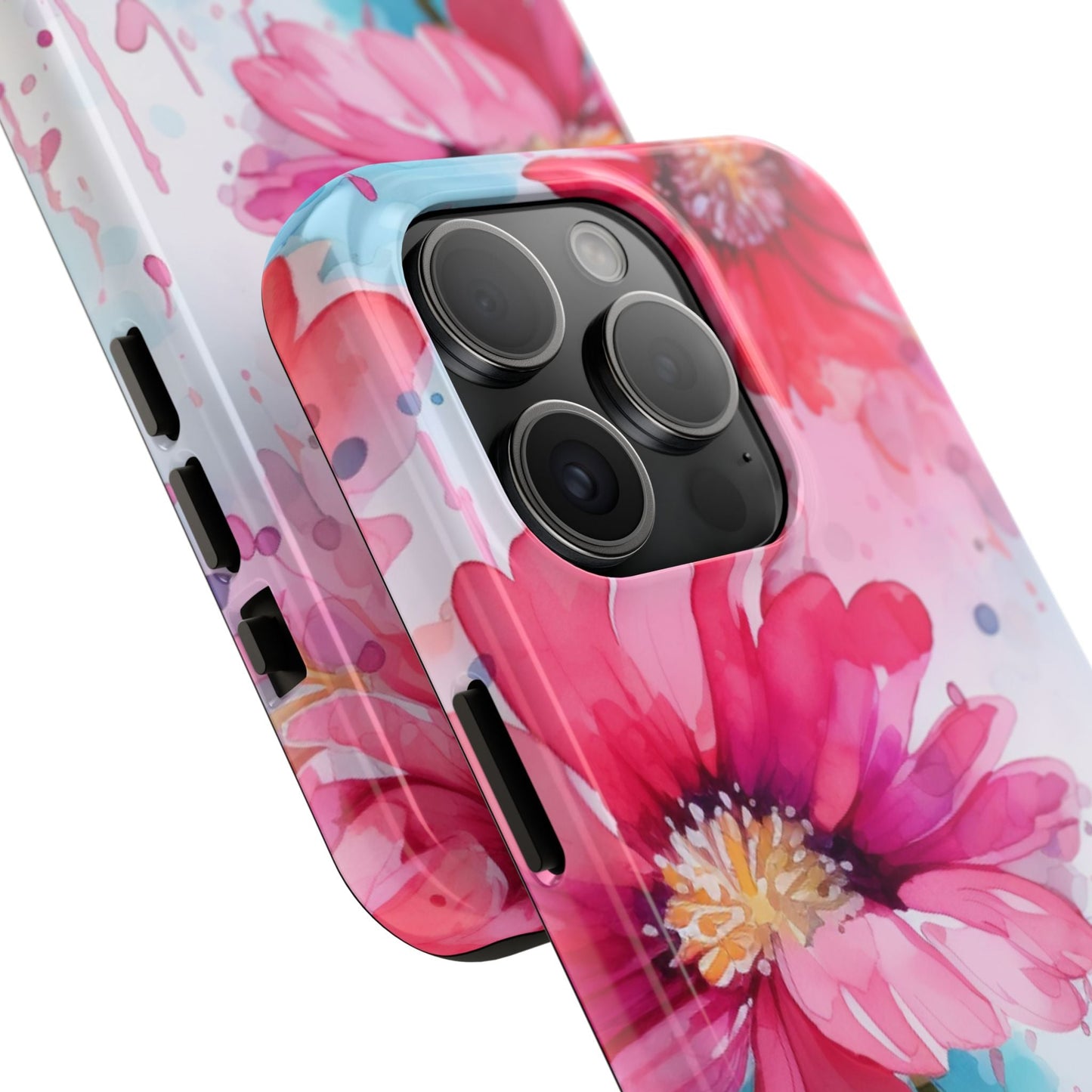 Vibrant Watercolor Red & Pink Floral - iPhone Case - BOGO Cases