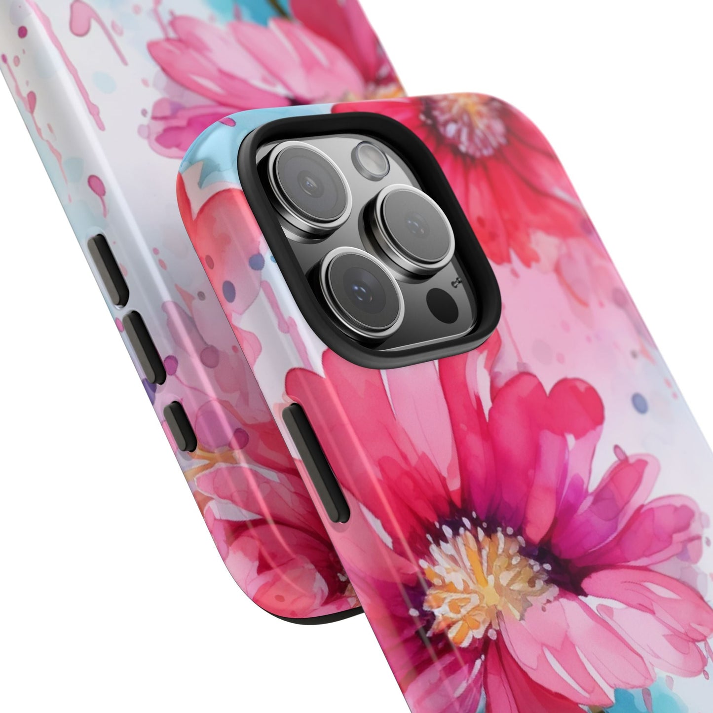 Vibrant Watercolor Red & Pink Floral - iPhone Case - BOGO Cases