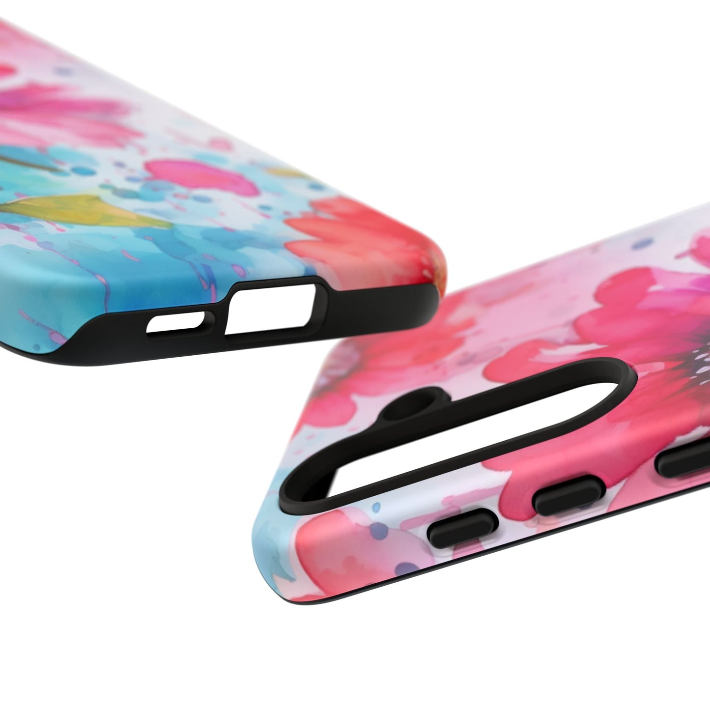 Vibrant Watercolor Red & Pink Floral - Samsung Galaxy Case - BOGO Cases