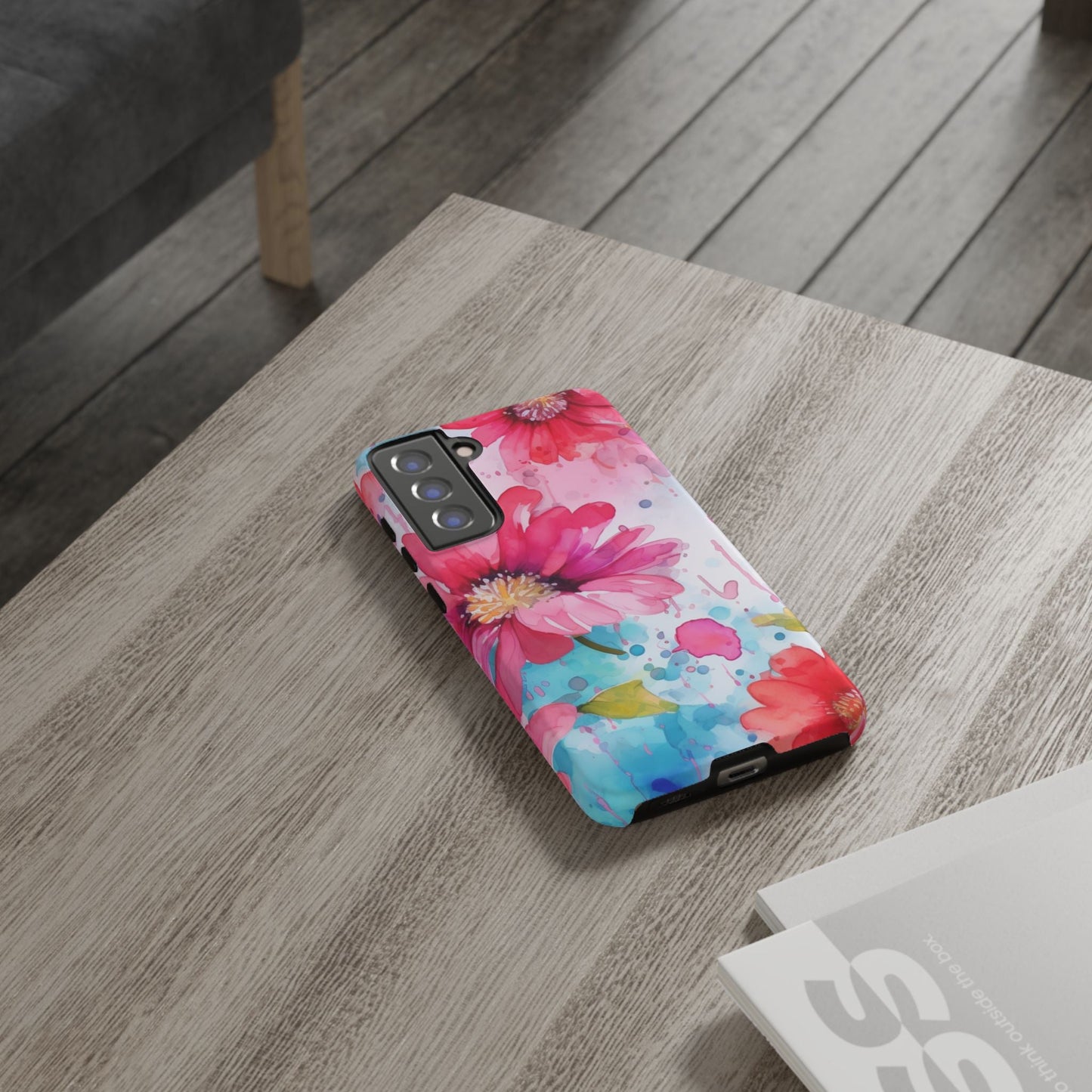 Vibrant Watercolor Red & Pink Floral - Samsung Galaxy Case - BOGO Cases