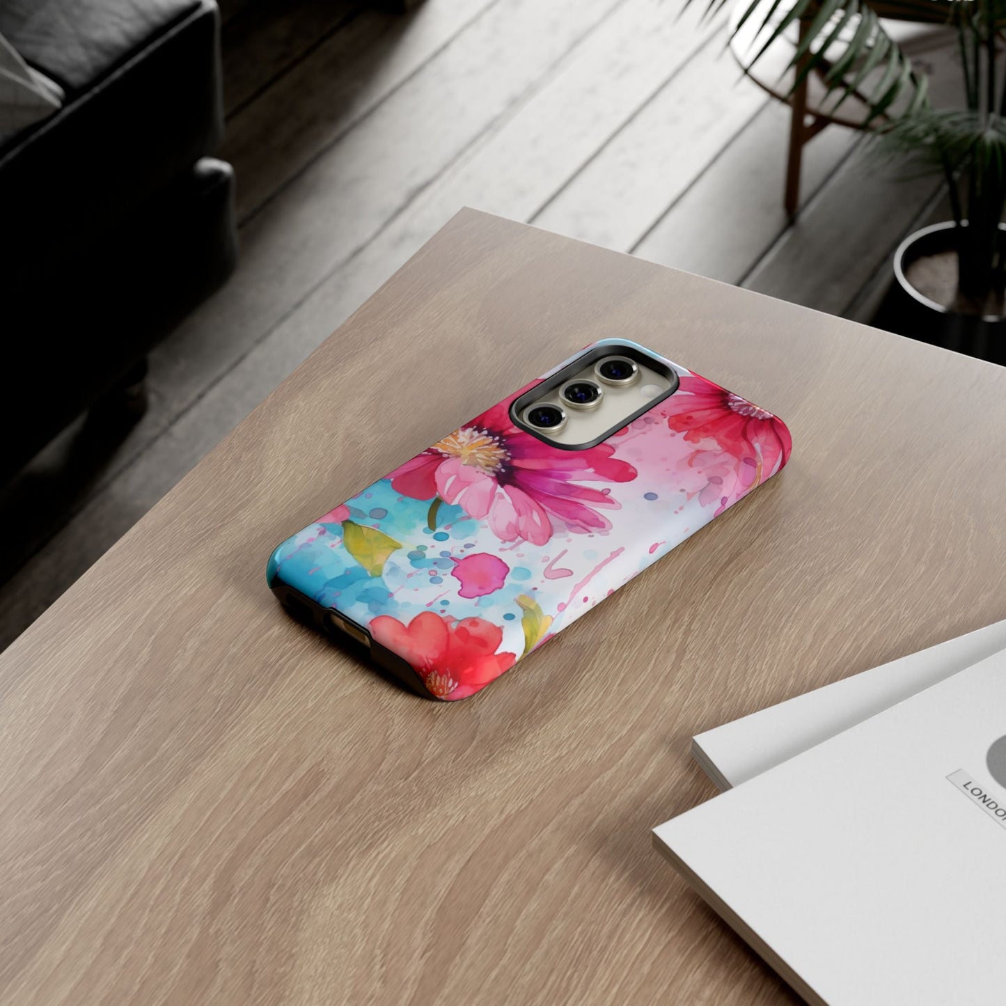 Vibrant Watercolor Red & Pink Floral - Samsung Galaxy Case - BOGO Cases