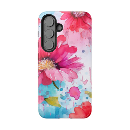 Vibrant Watercolor Red & Pink Floral - Samsung Galaxy Case - BOGO Cases