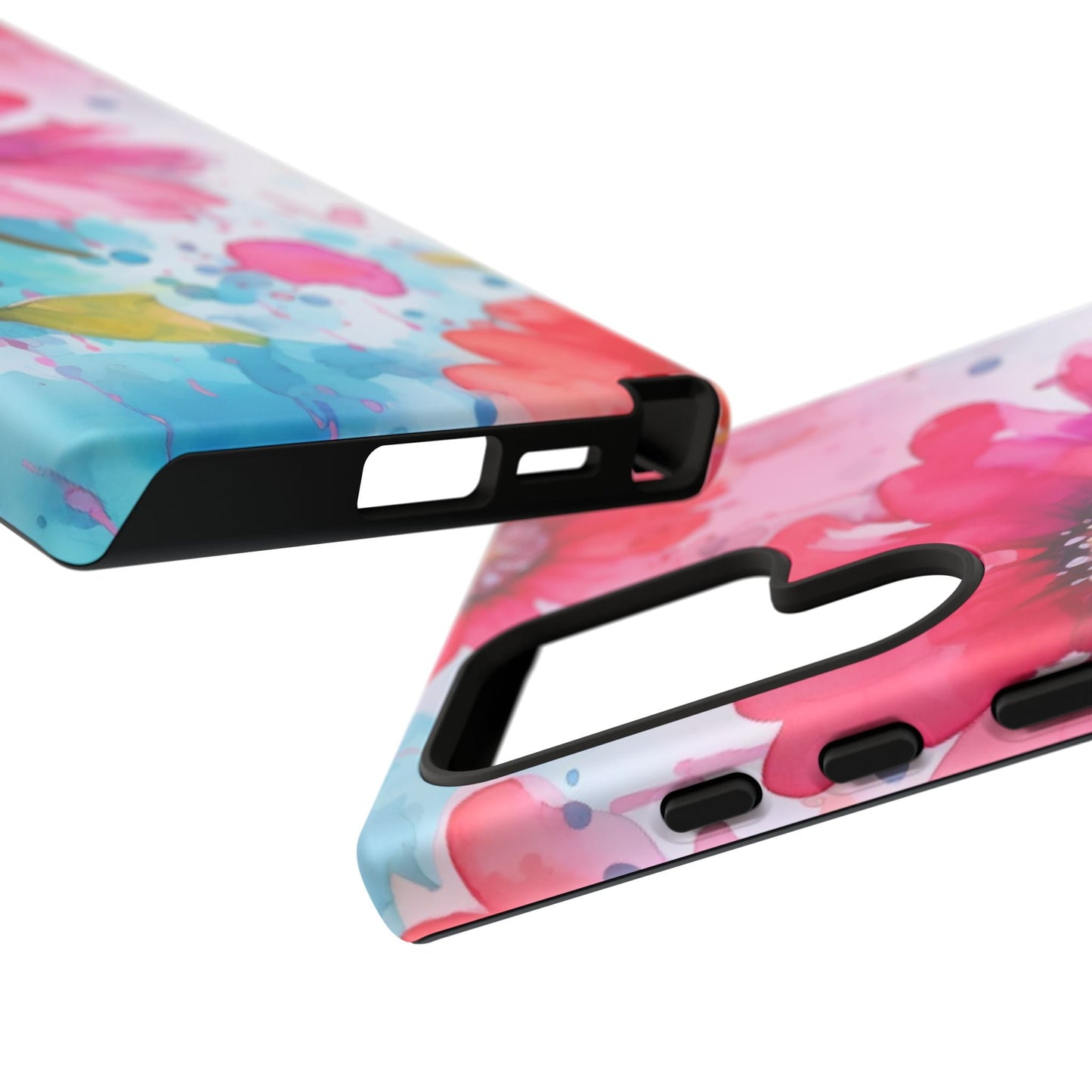 Vibrant Watercolor Red & Pink Floral - Samsung Galaxy Case - BOGO Cases