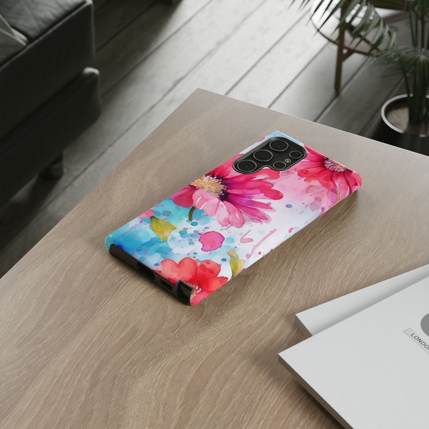 Vibrant Watercolor Red & Pink Floral - Samsung Galaxy Case - BOGO Cases