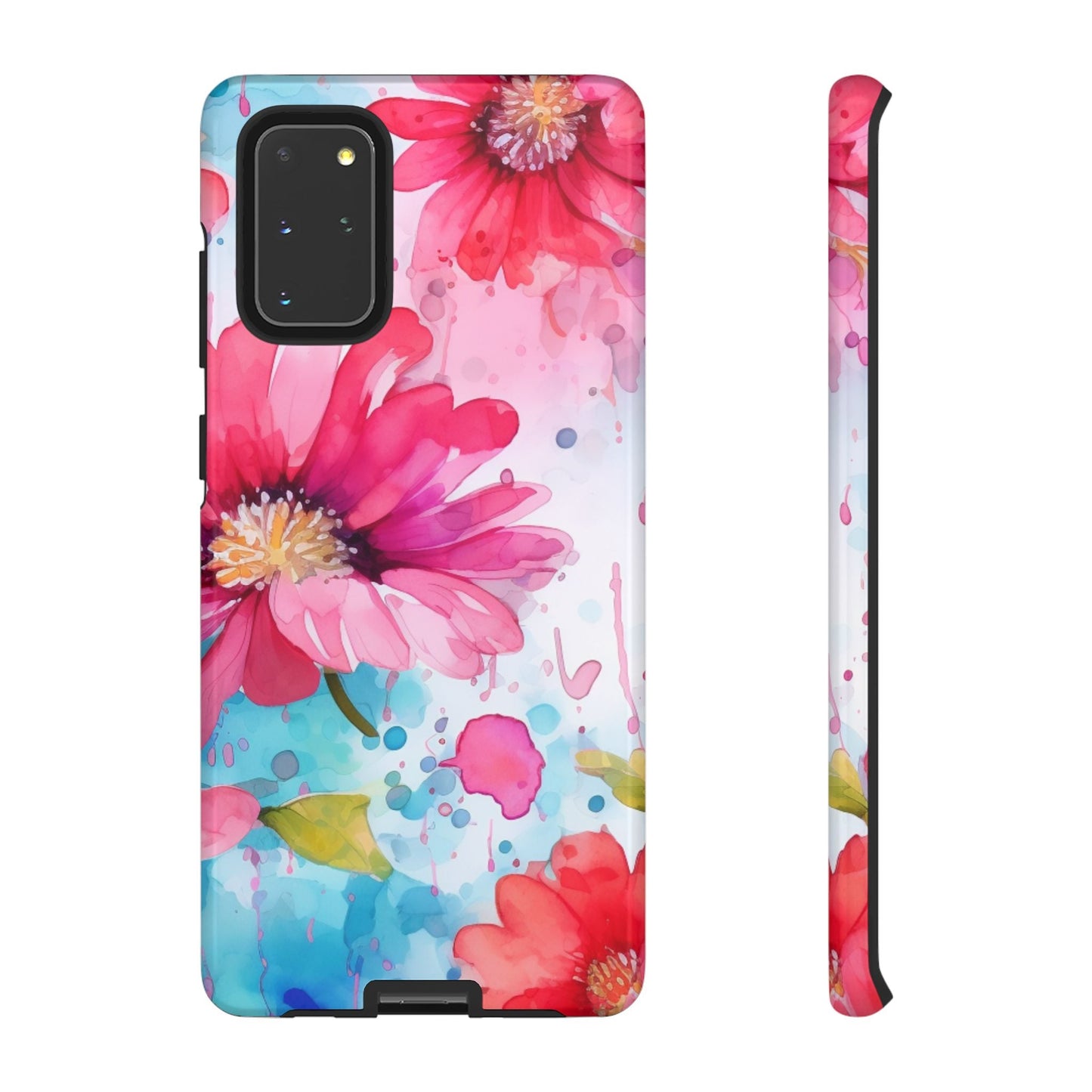 Vibrant Watercolor Red & Pink Floral - Samsung Galaxy Case - BOGO Cases