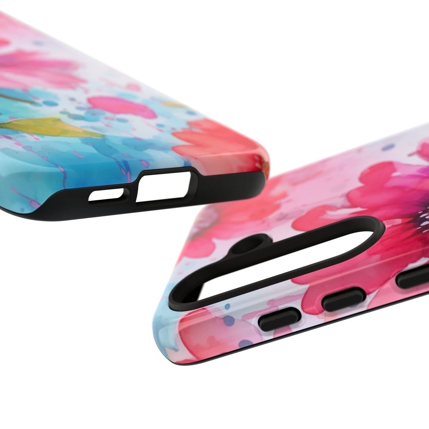 Vibrant Watercolor Red & Pink Floral - Samsung Galaxy Case - BOGO Cases