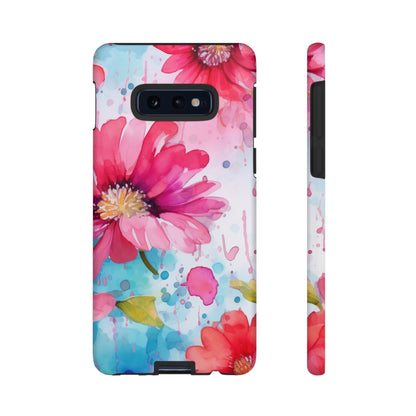Vibrant Watercolor Red & Pink Floral - Samsung Galaxy Case - BOGO Cases