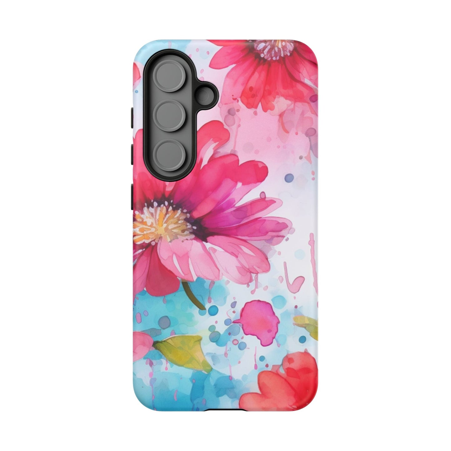 Vibrant Watercolor Red & Pink Floral - Samsung Galaxy Case - BOGO Cases