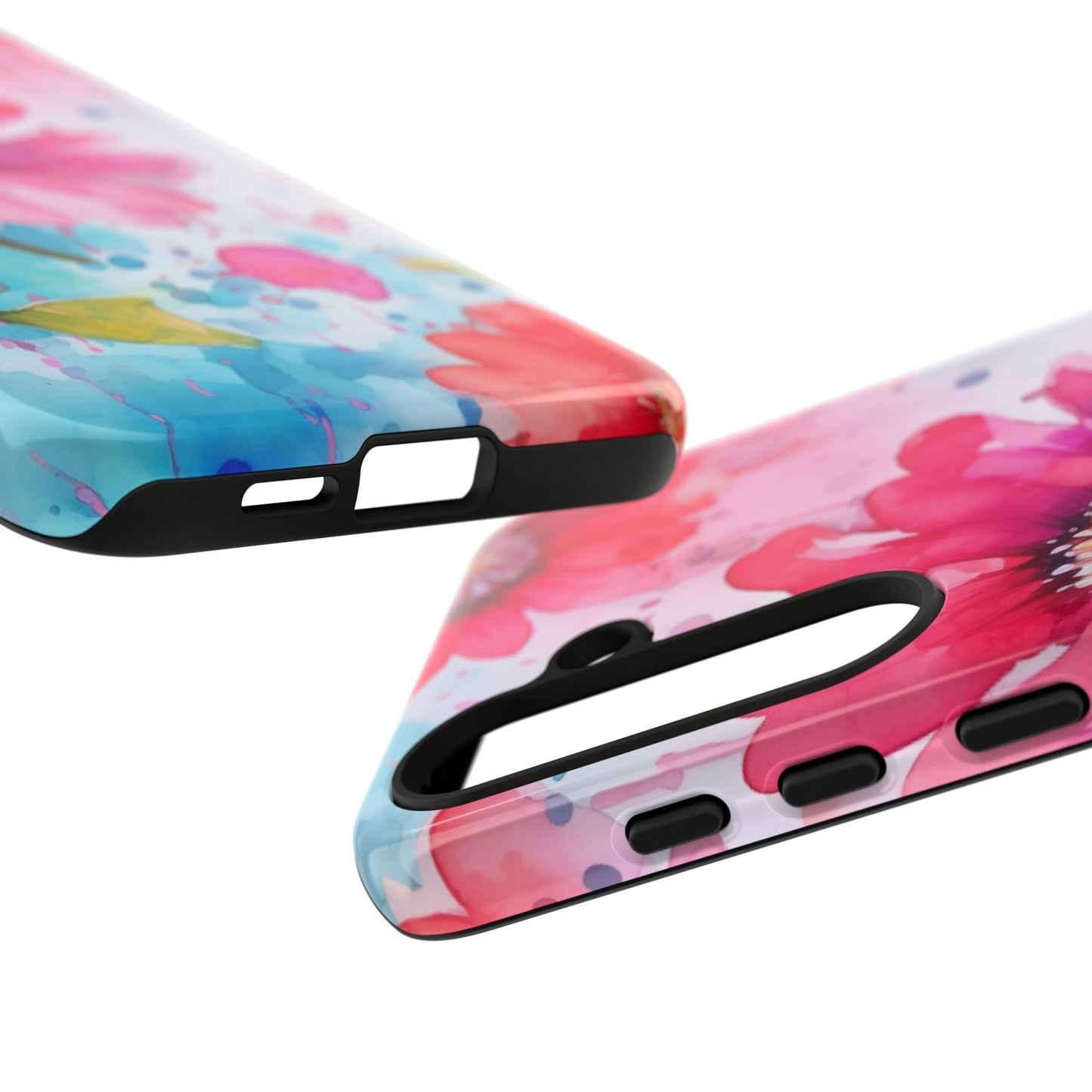 Vibrant Watercolor Red & Pink Floral - Samsung Galaxy Case - BOGO Cases
