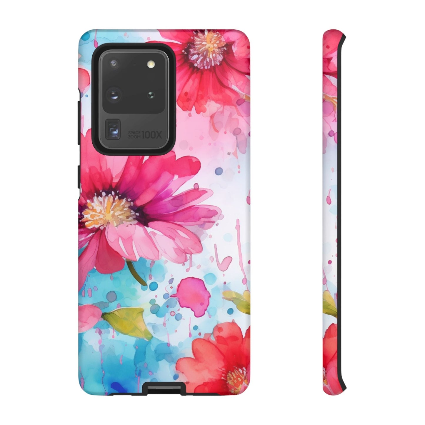Vibrant Watercolor Red & Pink Floral - Samsung Galaxy Case - BOGO Cases