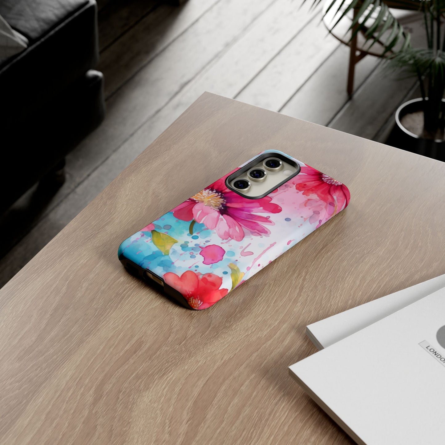 Vibrant Watercolor Red & Pink Floral - Samsung Galaxy Case - BOGO Cases
