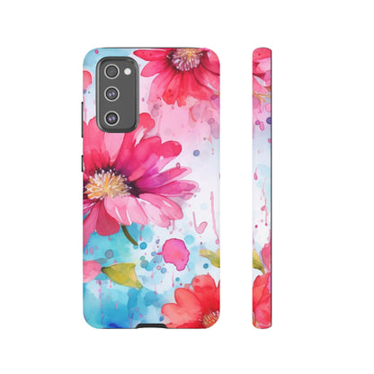 Vibrant Watercolor Red & Pink Floral - Samsung Galaxy Case - BOGO Cases