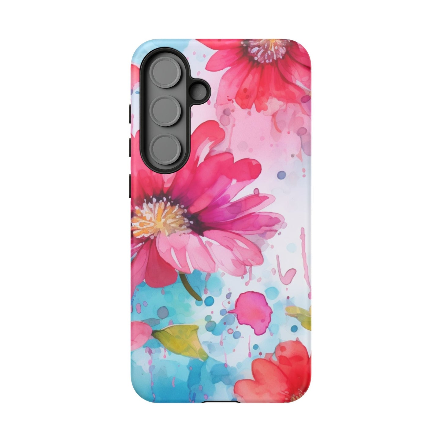 Vibrant Watercolor Red & Pink Floral - Samsung Galaxy Case - BOGO Cases
