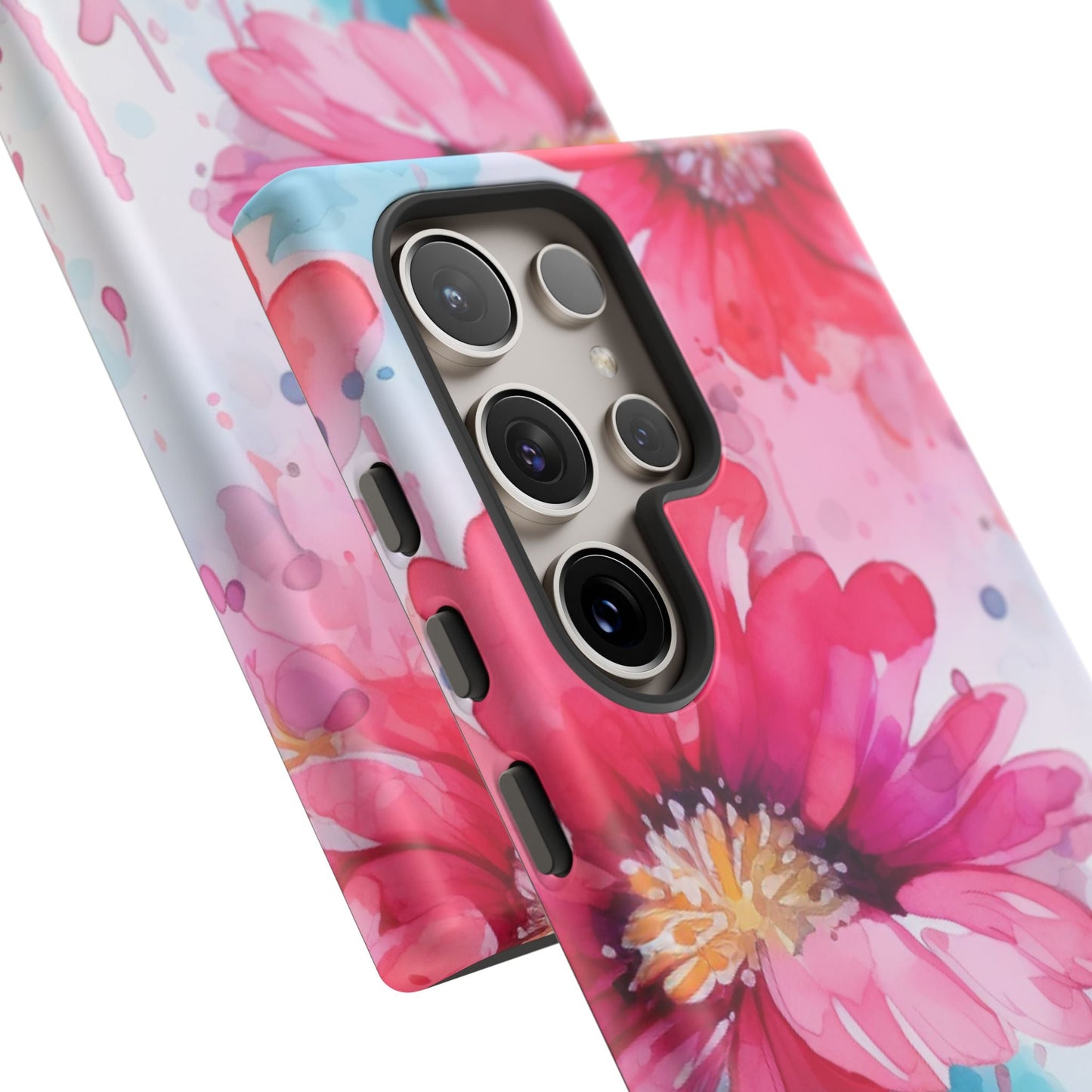 Vibrant Watercolor Red & Pink Floral - Samsung Galaxy Case - BOGO Cases