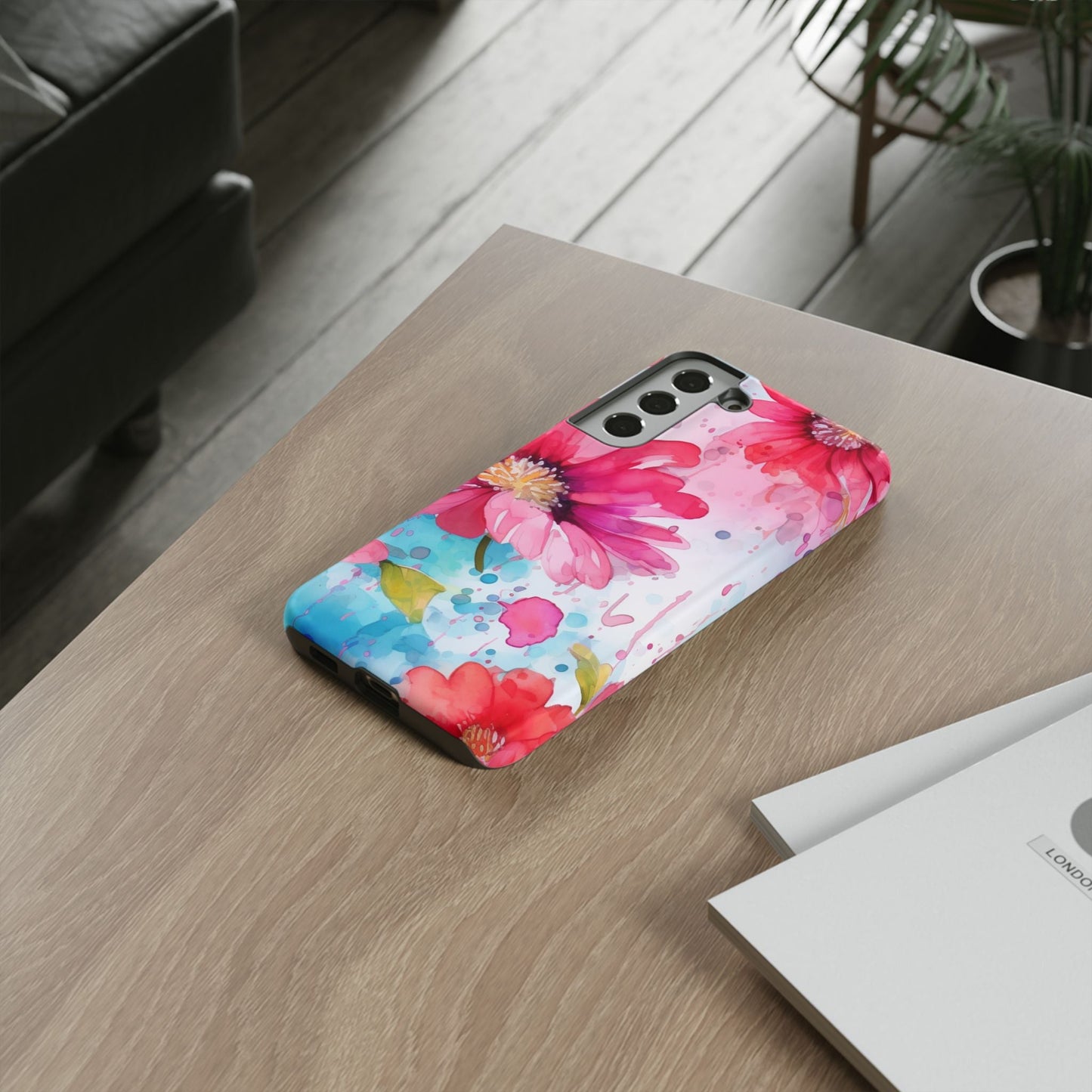 Vibrant Watercolor Red & Pink Floral - Samsung Galaxy Case - BOGO Cases