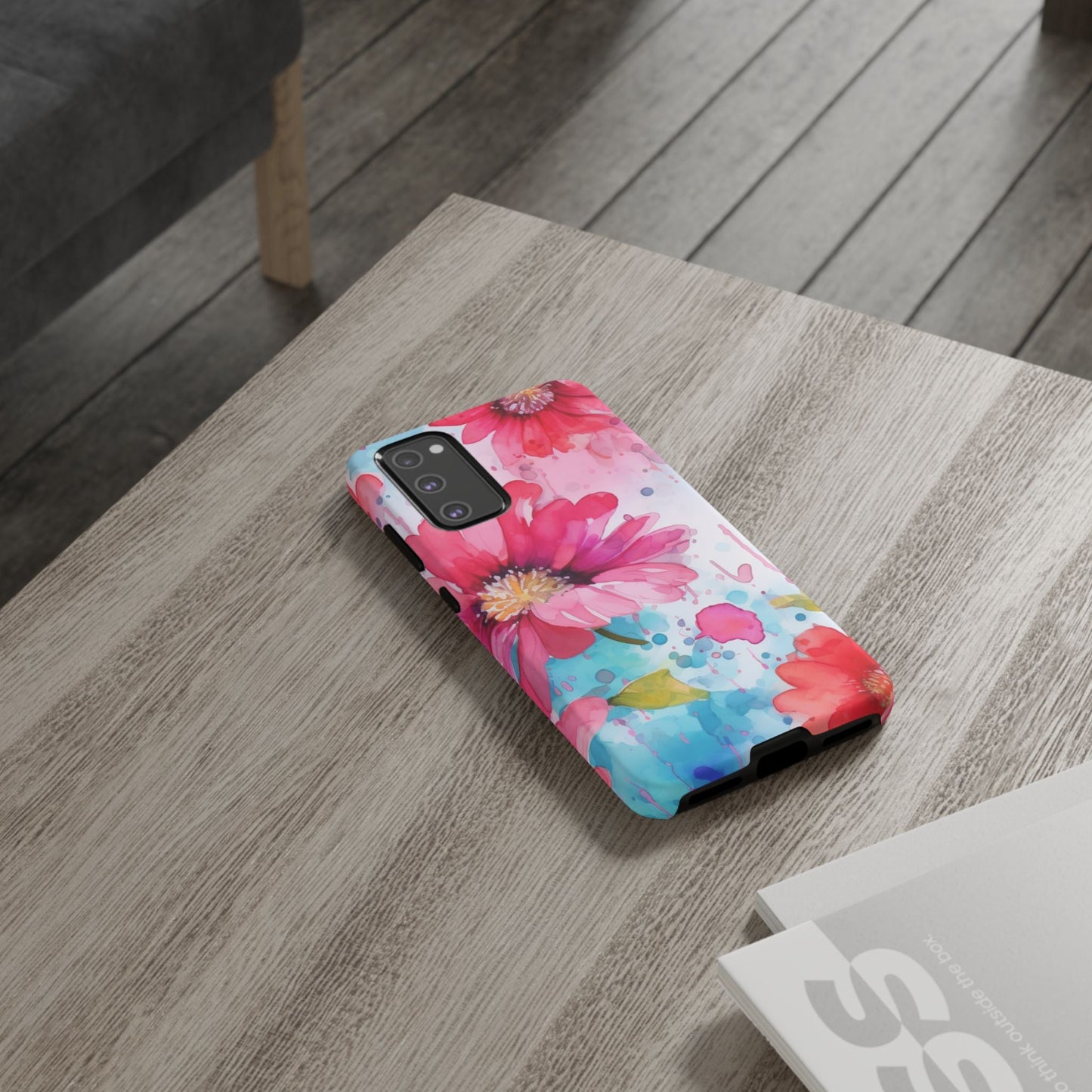 Vibrant Watercolor Red & Pink Floral - Samsung Galaxy Case - BOGO Cases