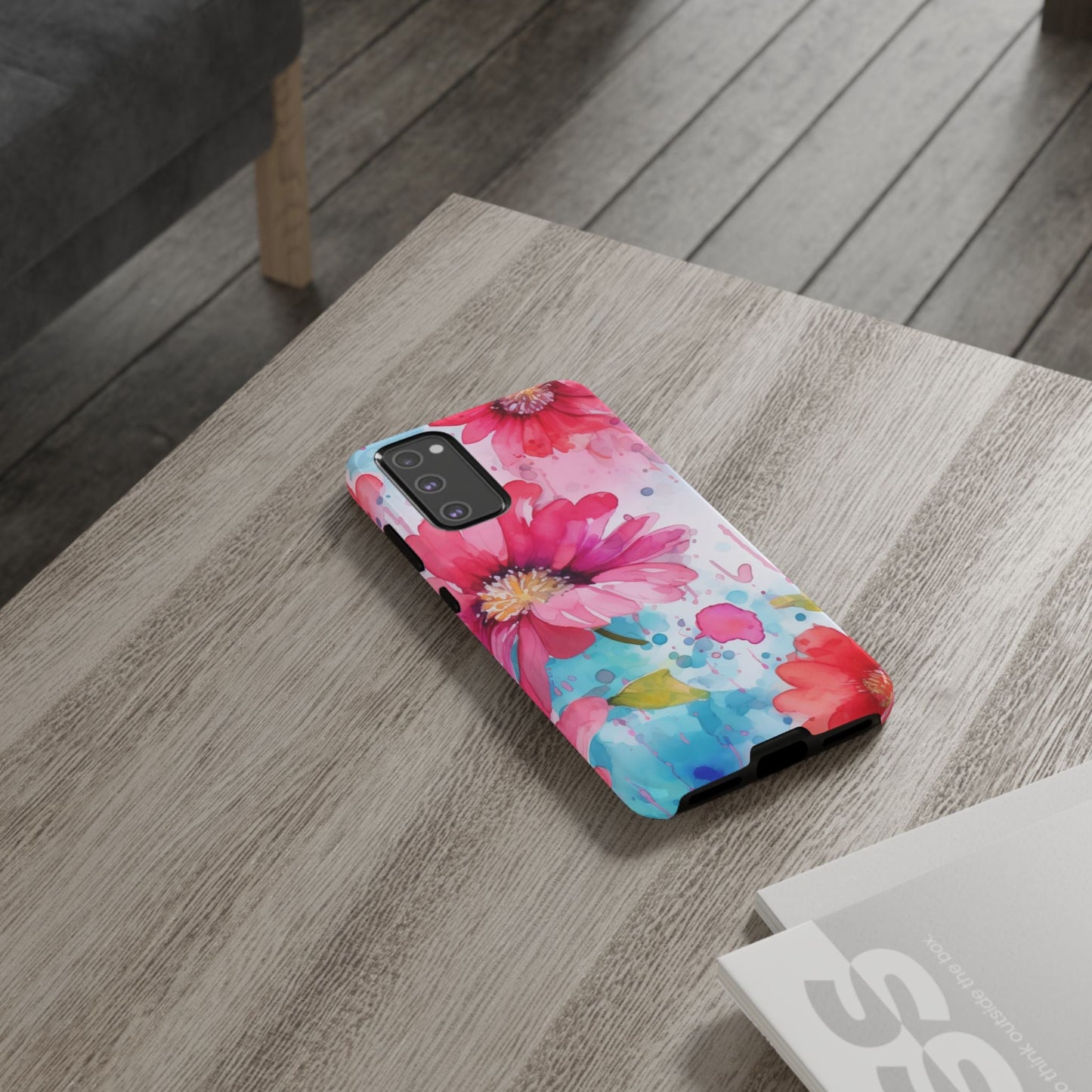 Vibrant Watercolor Red & Pink Floral - Samsung Galaxy Case - BOGO Cases